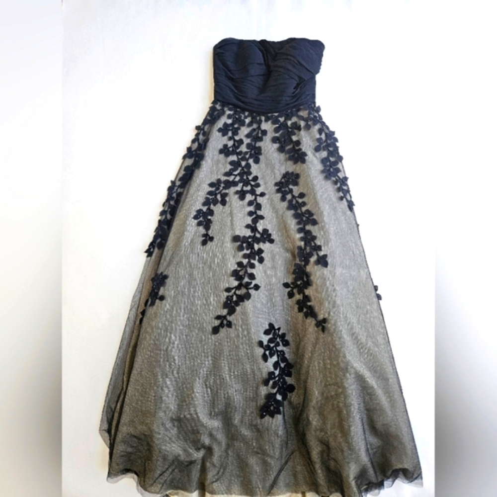 Basix Black Label Strapless Gown Dress Size 8 - Picture 5 of 16